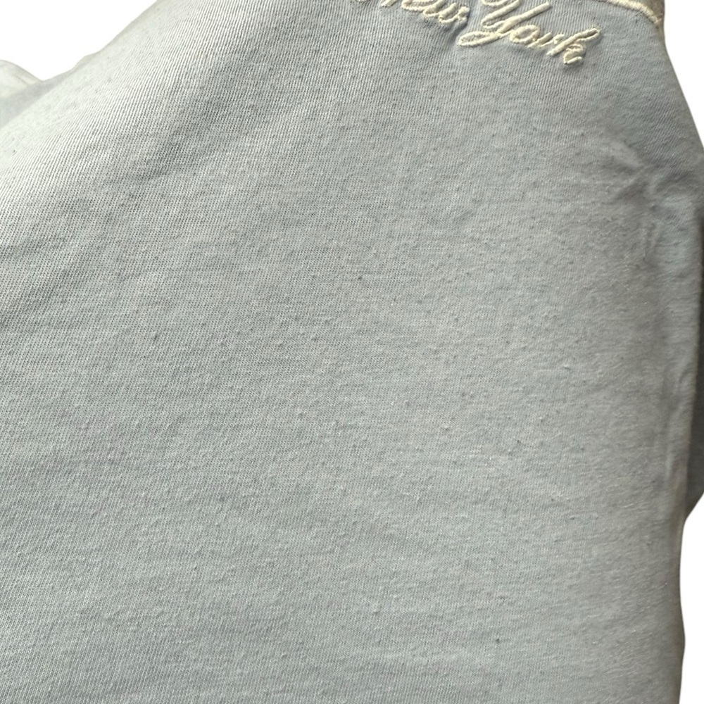 4/$25 Abercrombie kids Long Sleeve Embroidered Logo Tee Shirt Girls 9/10 Blue - Picture 8 of 8